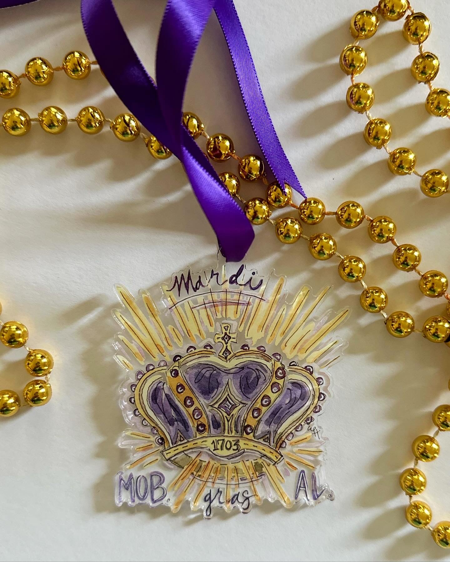 Mobile Mardi Gras Ornaments | Bottle Charms