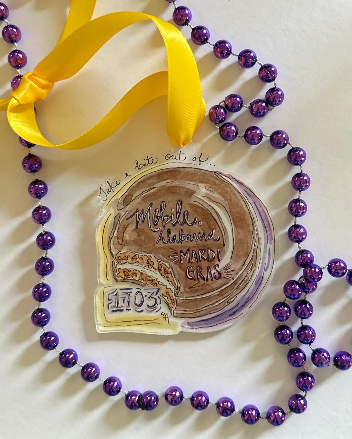 Mobile Mardi Gras Ornaments | Bottle Charms