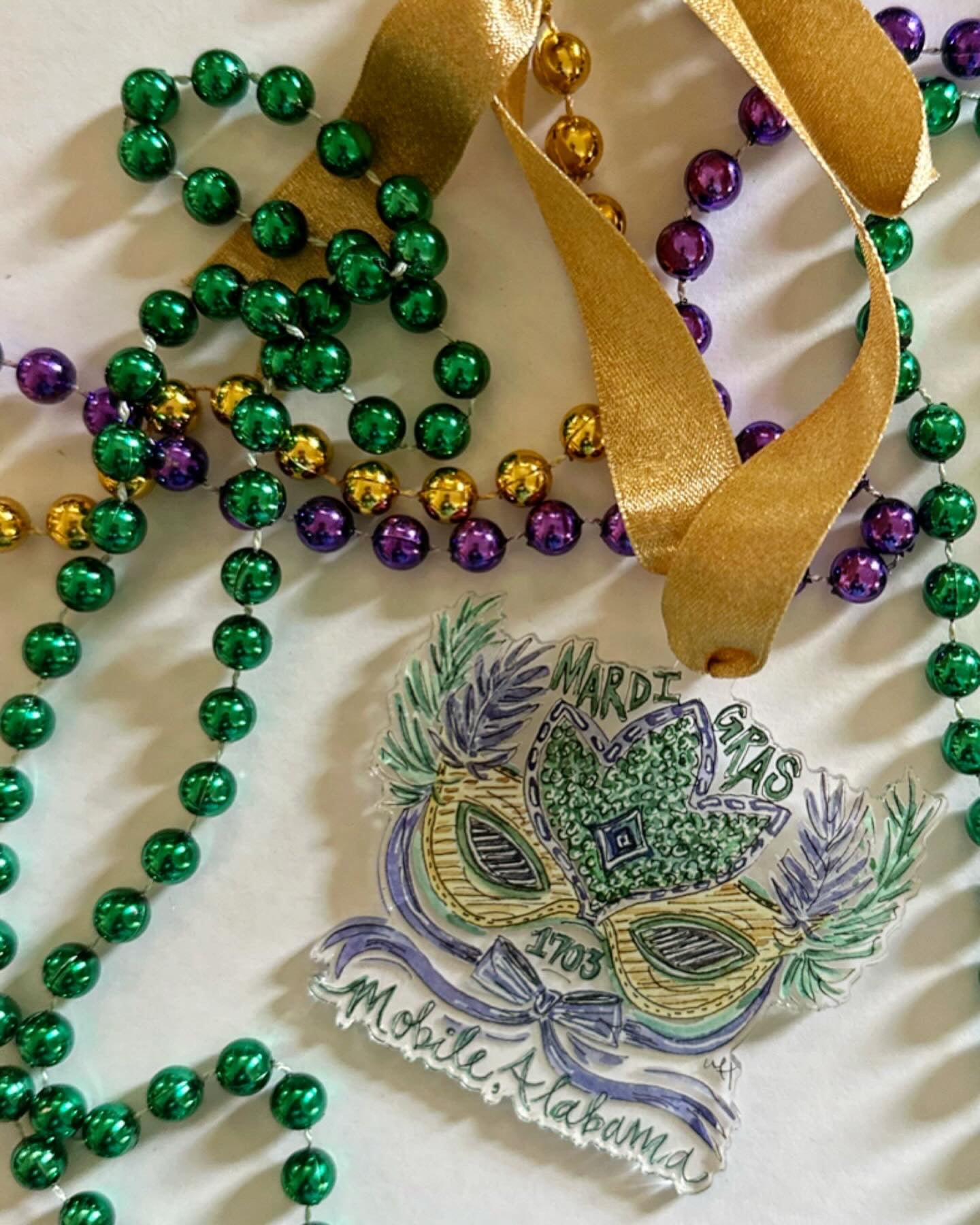 Mobile Mardi Gras Ornaments | Bottle Charms