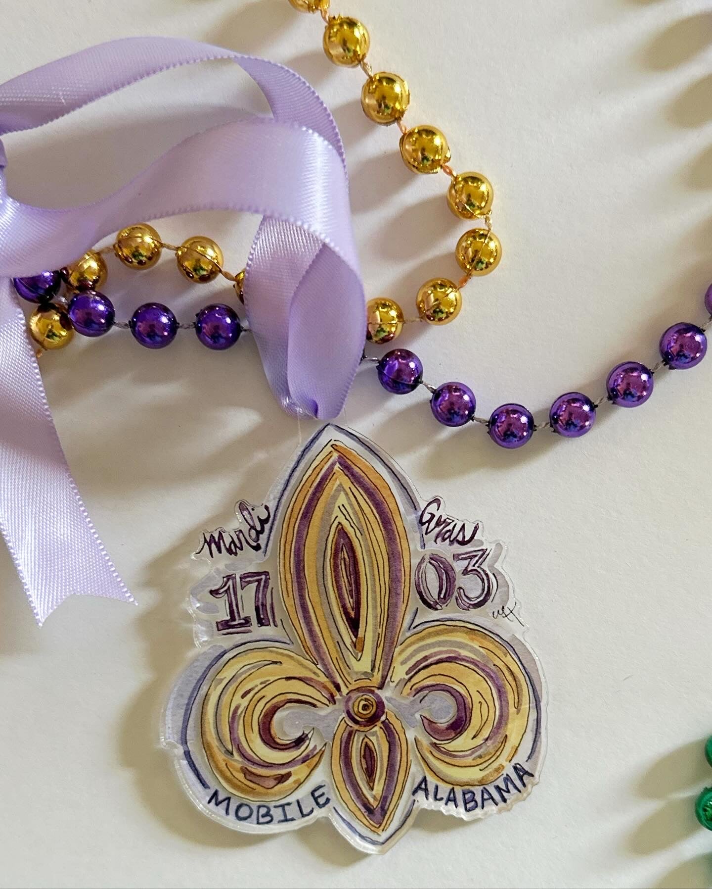 Mobile Mardi Gras Ornaments | Bottle Charms