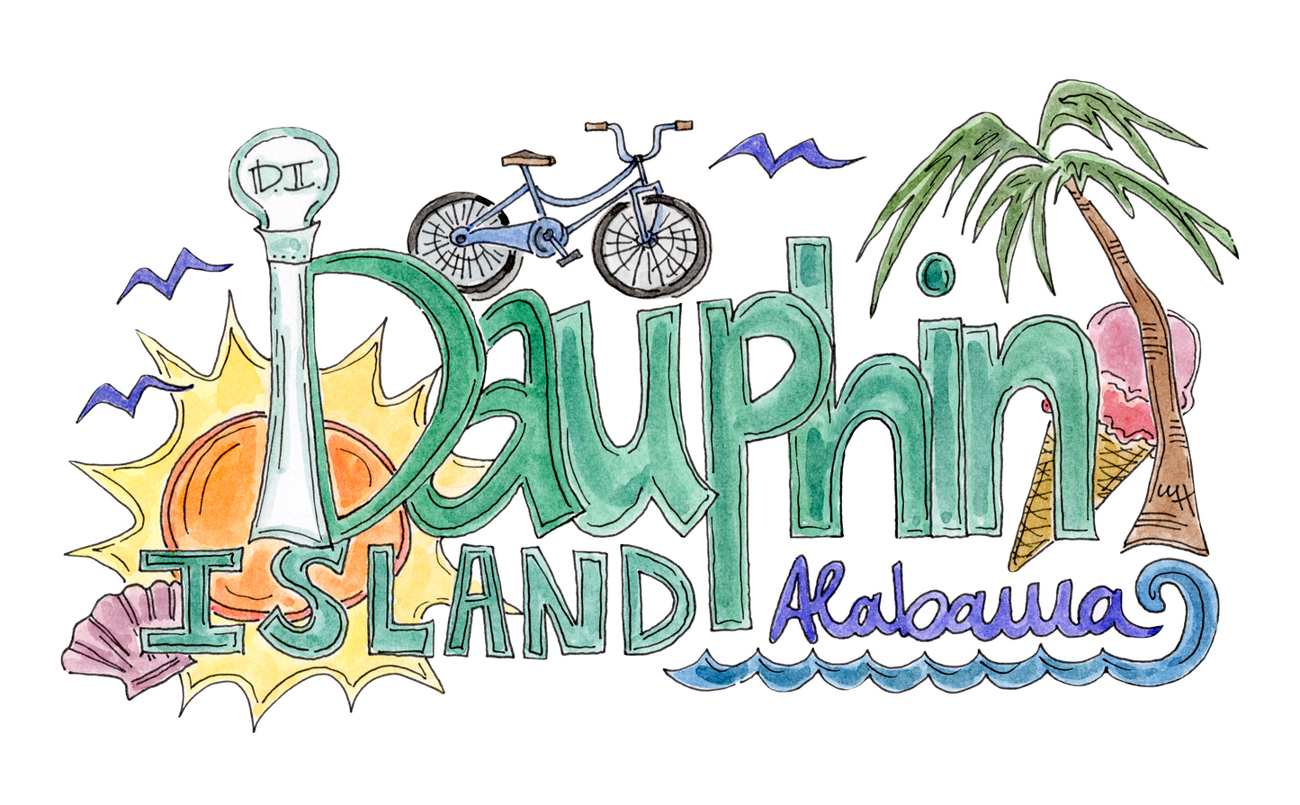 Dauphin Island | Acrylic Ornament