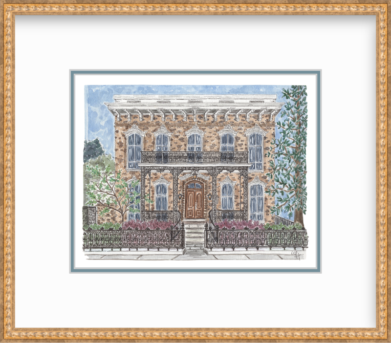 Original Art | Ezell House Front Facade (framing option available)