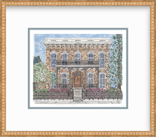 Original Art | Ezell House Front Facade (framing option available)