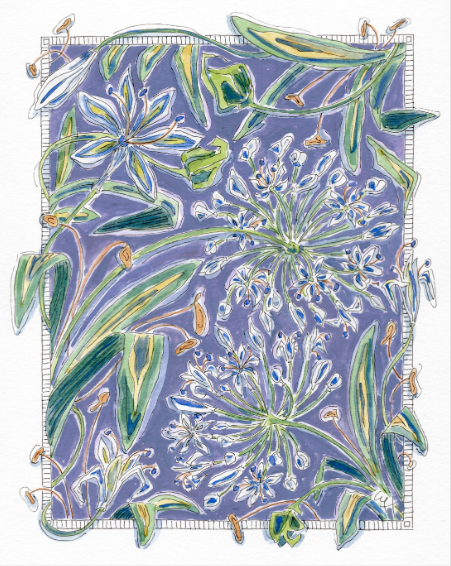 Art Print | Lavender Green Tangled