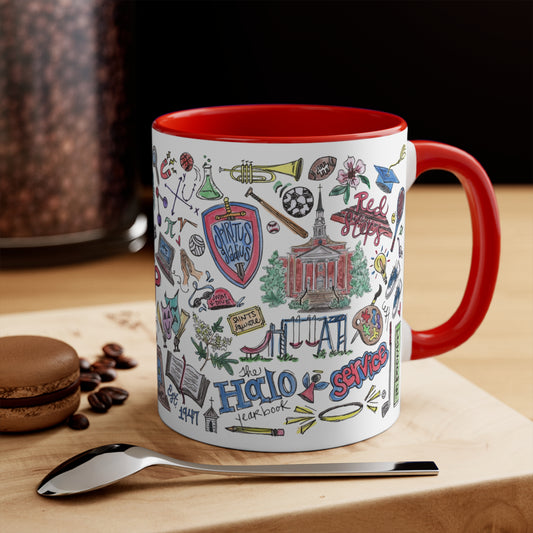 St Pauls | Sketchy Saints 11oz Red Accent Mug