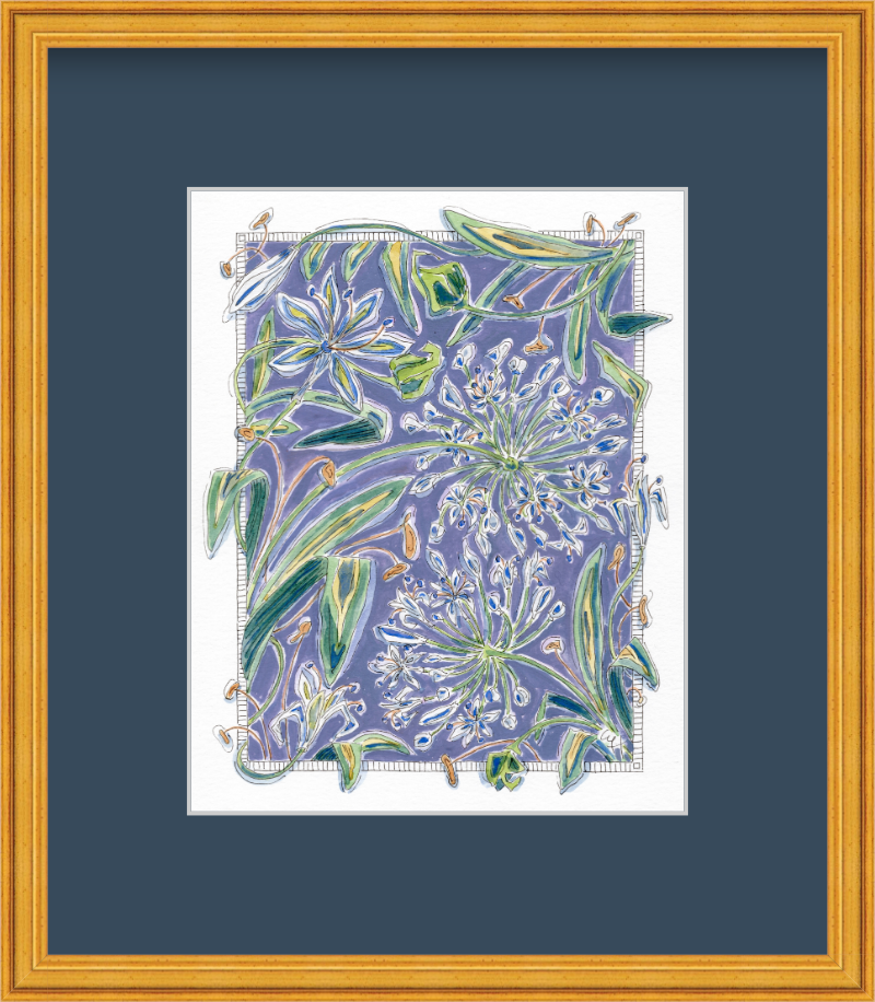 Framed Art Print | Lavender Green Tangled