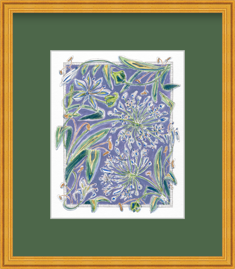Framed Art Print | Lavender Green Tangled