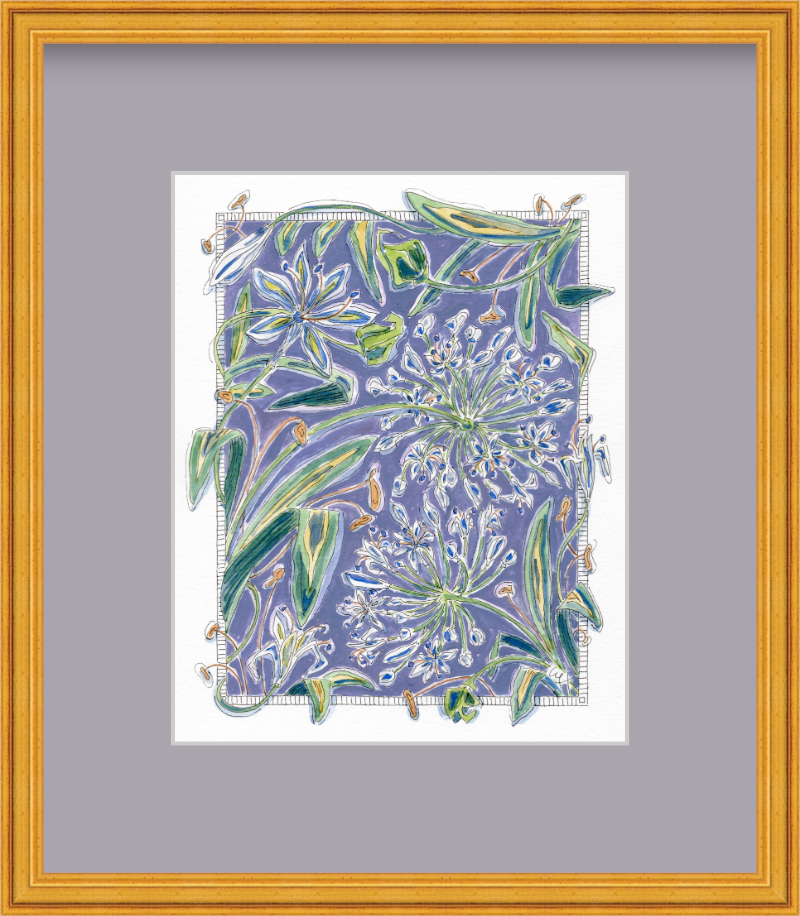 Framed Art Print | Lavender Green Tangled