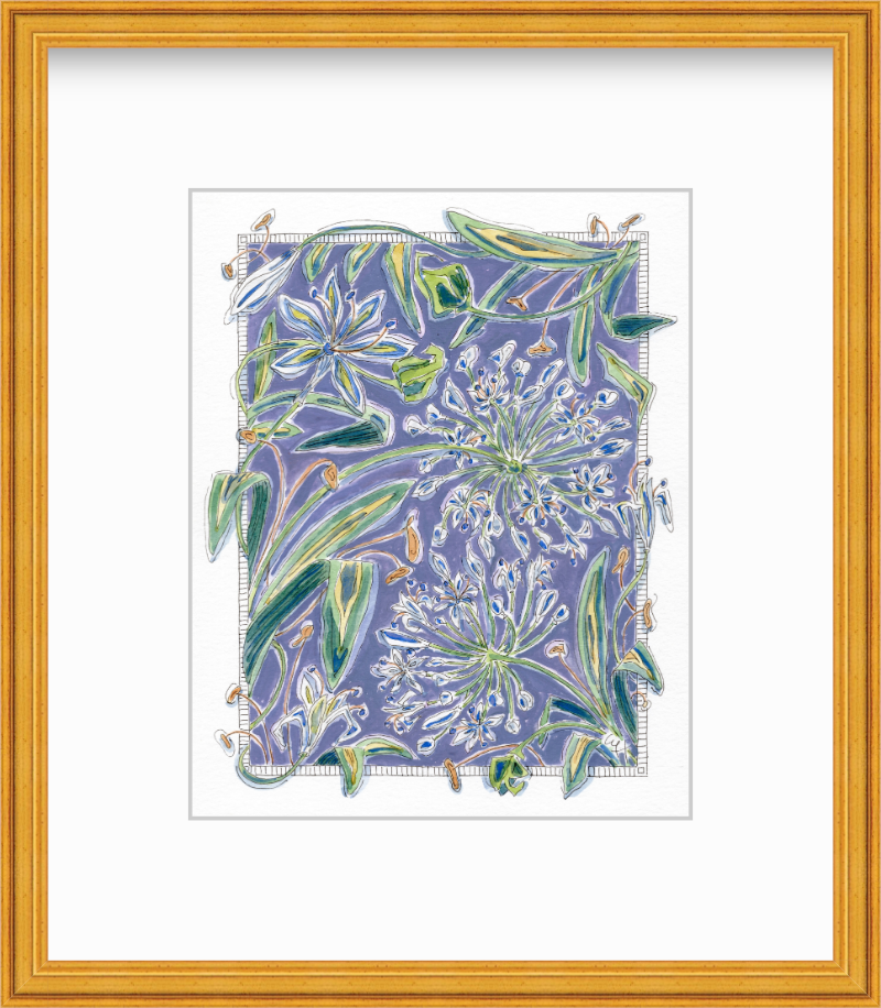 Framed Art Print | Lavender Green Tangled