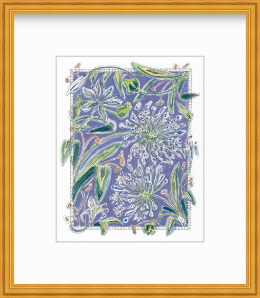 Framed Art Print | Lavender Green Tangled