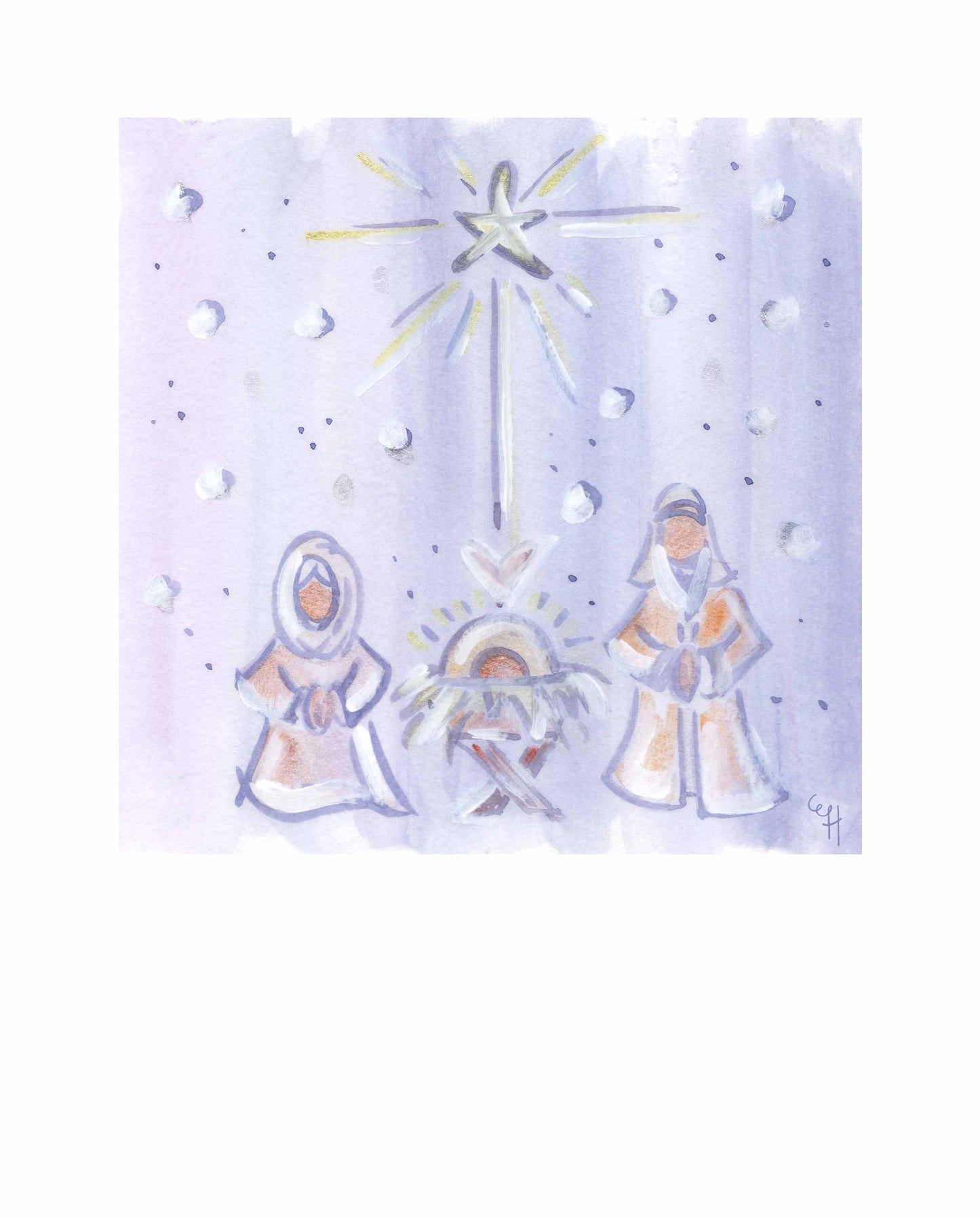 Lavender Nativity | Art Print